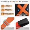image:imageAzarxis Moving Straps 2Person Lifting and Carrying System Adjustable Shoulder Harness with Back Support for Furniture Mattresses Heavy Objects02 Orange  with Back Support