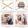 image:imageAzarxis Moving Straps 2Person Lifting and Carrying System Adjustable Shoulder Harness with Back Support for Furniture Mattresses Heavy Objects03 Orange  Forearm Lifting Straps