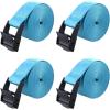 image:imageAzarxis Lashing Straps Ratchet Tie Down Secure Cinch Strap Adjustable Cam Buckles Belts Heavy Duty up to 441 lbs Capacity for Motorcycle Cargo Kayak Boat Canoe Truck Trailer Black  4 Pack164 ft1 Sky Blue  4 Pack