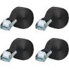 #2 Black with Silver Buckle - 4 Pack