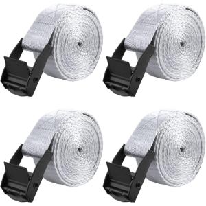 image:imageAzarxis Lashing Straps Ratchet Tie Down Secure Cinch Strap Adjustable Cam Buckles Belts Heavy Duty up to 441 lbs Capacity for Motorcycle Cargo Kayak Boat Canoe Truck Trailer Black  4 Pack164 ft1 Gray  4 Pack