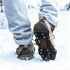 image:imageAzarxis Walk Traction Ice Cleat Spikes Crampons with 10 Spikes Snow Grips Stretch Footwear Traction for Walking Jogging Climbing Hiking on Snow and Ice02 11 Spikes  Manganese Steel
