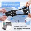 image:imageAzarxis Walk Traction Ice Cleat Spikes Crampons with 10 Spikes Snow Grips Stretch Footwear Traction for Walking Jogging Climbing Hiking on Snow and Ice01 10 Spikes  Stainless Steel