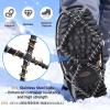 image:imageAzarxis Walk Traction Ice Cleat Spikes Crampons with 10 Spikes Snow Grips Stretch Footwear Traction for Walking Jogging Climbing Hiking on Snow and Ice03 Spring Coil  Stainless Steel