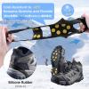 image:imageAzarxis Walk Traction Ice Cleat Spikes Crampons with 10 Spikes Snow Grips Stretch Footwear Traction for Walking Jogging Climbing Hiking on Snow and Ice01 10 Spikes  Galvanized Steel Spike