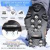 image:imageAzarxis Walk Traction Ice Cleat Spikes Crampons with 10 Spikes Snow Grips Stretch Footwear Traction for Walking Jogging Climbing Hiking on Snow and Ice01 10 Spikes  Stainless Steel