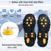 image:imageAzarxis Walk Traction Ice Cleat Spikes Crampons with 10 Spikes Snow Grips Stretch Footwear Traction for Walking Jogging Climbing Hiking on Snow and Ice01 10 Spikes  Galvanized Steel Spike