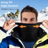 image:imageAzarxis Winter Neck Warmer Gaiter  Thick Thermal Fleece Ski Cover Windproof Face amp Neck Mask for Men and Women01 Gray