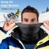 image:imageAzarxis Winter Neck Warmer Gaiter  Thick Thermal Fleece Ski Cover Windproof Face amp Neck Mask for Men and Women02 Black