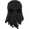 image:imageAzarxis Beard Beanie Hat Knit Funny Pirate Hat Winter Octopus Hat Windproof Warm Squid Mask for Men Women HalloweeBlack