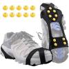 image:imageAzarxis Walk Traction Ice Cleat Spikes Crampons with 10 Spikes Snow Grips Stretch Footwear Traction for Walking Jogging Climbing Hiking on Snow and Ice01 10 Spikes  Galvanized Steel Spike