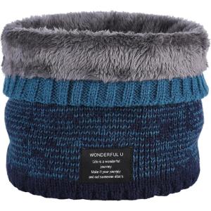 image:imageAzarxis Winter Neck Warmer Gaiter  Thick Thermal Fleece Ski Cover Windproof Face amp Neck Mask for Men and Women02 Blue