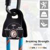 image:imageAzarxis 20 kN Micro Side Swing Pulley Prusik Minding Pulleys for 047  12mm RopeCable Rock Climbing Tree Arborist Zipline Lifting Hauling Dragging Rescue Aerrial Work Hitch Tending01 Orange
