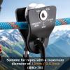 image:imageAzarxis 20 kN Micro Side Swing Pulley Prusik Minding Pulleys for 047  12mm RopeCable Rock Climbing Tree Arborist Zipline Lifting Hauling Dragging Rescue Aerrial Work Hitch Tending01 Black  2 Pack