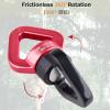image:imageAzarxis 30 kN Tree Swing Swivel Spinner Safest Rotational Climbing Rope Devices Hanging Hook Accessory for Childrens Web Tree Swing Setting Aerial Silks Dance Red  BlackAll Black