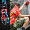 image:imageAzarxis 30 kN Tree Swing Swivel Spinner Safest Rotational Climbing Rope Devices Hanging Hook Accessory for Childrens Web Tree Swing Setting Aerial Silks Dance Red  BlackAll Black