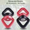 image:imageAzarxis 30 kN Tree Swing Swivel Spinner Safest Rotational Climbing Rope Devices Hanging Hook Accessory for Childrens Web Tree Swing Setting Aerial Silks Dance Red  BlackBlack  Red