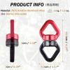 image:imageAzarxis 30 kN Tree Swing Swivel Spinner Safest Rotational Climbing Rope Devices Hanging Hook Accessory for Childrens Web Tree Swing Setting Aerial Silks Dance Red  BlackAll Black