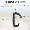 image:imageAzarxis Carabiner Clips 12 25 kN Aluminium D Ring Heavy Duty Lightweight Caribeaners for Hammock Camping Hiking Outdoor Gym Dog Leash Backpack Harness1 12kN  Wiregate  Orange  4 Pack