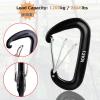 image:imageAzarxis Carabiner Clips 12 25 kN Aluminium D Ring Heavy Duty Lightweight Caribeaners for Hammock Camping Hiking Outdoor Gym Dog Leash Backpack Harness1 12kN  Wiregate  Orange  4 Pack