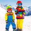 image:imageAzarxis Kids Children Ski Gloves Winter Snow Gloves Waterproof Winter Warm Glove for Snowboarding Sledding04 Black Thicker Version