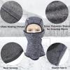 image:imageAzarxis Kids Childrens Balaclava Hat Fleece Ski Face Mask Winter Cap Adjustable Double Neck Warmer04 Navy Blue