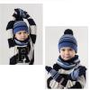 image:imageAzarxis Kids Childrens Balaclava Hat Fleece Ski Face Mask Winter Cap Adjustable Double Neck Warmer05 Blue  Hat Scarf Gloves Set