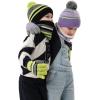 image:imageAzarxis Kids Childrens Balaclava Hat Fleece Ski Face Mask Winter Cap Adjustable Double Neck Warmer05 Light Purple  Hat Scarf Gloves Set