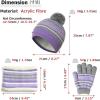 image:imageAzarxis Kids Childrens Balaclava Hat Fleece Ski Face Mask Winter Cap Adjustable Double Neck Warmer05 Light Purple  Hat Scarf Gloves Set