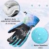 image:imageAzarxis Kids Snow Ski Gloves Children Winter Waterproof Windproof Warm Touchscreen Snowboard Gloves for Boys amp Girls01 Gray