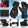 image:imageAzarxis Kids Snow Ski Gloves Children Winter Waterproof Windproof Warm Touchscreen Snowboard Gloves for Boys amp Girls03 Black  Red