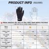 image:imageAzarxis Kids Snow Ski Gloves Children Winter Waterproof Windproof Warm Touchscreen Snowboard Gloves for Boys amp Girls07 Black
