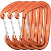 image:imageAzarxis Carabiner Clips 12 25 kN Aluminium D Ring Heavy Duty Lightweight Caribeaners for Hammock Camping Hiking Outdoor Gym Dog Leash Backpack Harness1 12kN  Wiregate  Orange  4 Pack