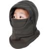 image:imageAzarxis Kids Childrens Balaclava Hat Fleece Ski Face Mask Winter Cap Adjustable Double Neck Warmer01 Dark Green