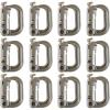 image:imageAzarxis Tactical Carabiner Keychain  Hard Polymer Carabiners Climbing D Rings Light Weight Spring Snap Gear Clip Utility Hooks Backpack Hanging Buckle for Camping Hiking Army Green  12 Pack
