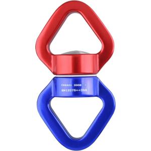 image:imageAzarxis 30 kN Tree Swing Swivel Spinner Safest Rotational Climbing Rope Devices Hanging Hook Accessory for Childrens Web Tree Swing Setting Aerial Silks Dance Red  BlackRed  Blue