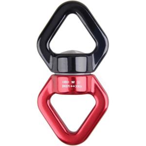 image:imageAzarxis 30 kN Tree Swing Swivel Spinner Safest Rotational Climbing Rope Devices Hanging Hook Accessory for Childrens Web Tree Swing Setting Aerial Silks Dance Red  BlackBlack  Red