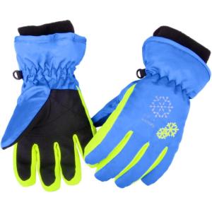 image:imageAzarxis Kids Children Ski Gloves Winter Snow Gloves Waterproof Winter Warm Glove for Snowboarding Sledding01 Blue
