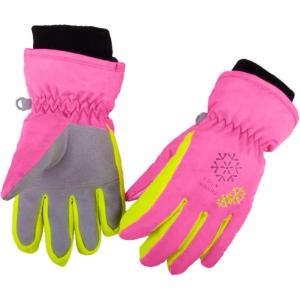 image:imageAzarxis Kids Children Ski Gloves Winter Snow Gloves Waterproof Winter Warm Glove for Snowboarding Sledding01 Rose Red