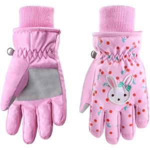 image:imageAzarxis Kids Children Ski Gloves Winter Snow Gloves Waterproof Winter Warm Glove for Snowboarding Sledding06 Pink