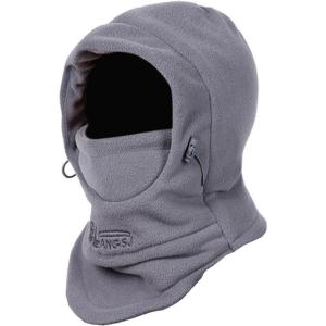 image:imageAzarxis Kids Childrens Balaclava Hat Fleece Ski Face Mask Winter Cap Adjustable Double Neck Warmer01 Dark Gray