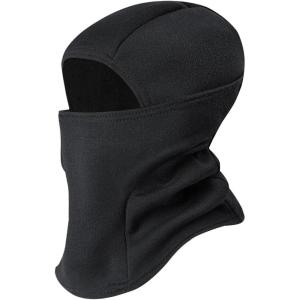 image:imageAzarxis Kids Childrens Balaclava Hat Fleece Ski Face Mask Winter Cap Adjustable Double Neck Warmer06 Black