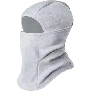 image:imageAzarxis Kids Childrens Balaclava Hat Fleece Ski Face Mask Winter Cap Adjustable Double Neck Warmer06 Gray