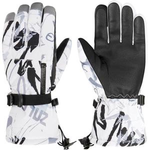 image:imageAzarxis Kids Snow Ski Gloves Children Winter Waterproof Windproof Warm Touchscreen Snowboard Gloves for Boys amp Girls04 Black