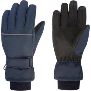 image:imageAzarxis Kids Snow Ski Gloves Children Winter Waterproof Windproof Warm Touchscreen Snowboard Gloves for Boys amp Girls05 Navy Blue  Not Touchscreen Compatible