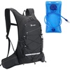 image:imageAzarxis Hiking Hydration Pack Running Backpack Lightweight Daypack Vest for Women Men Marathon Cycling Biking Trail Race Jogging Rave Black1 Black  18l Backpack  2l Blue Water Bladder