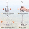 image:imageAzarxis Grappling Hook Stainless Steel Gravity Claw Carabiner 771 881 LBS Load Capacity for Outdoor Survival Retrieval Climbing Fishing Aquatic Anchor Hook4 Claw