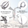 image:imageAzarxis Grappling Hook Stainless Steel Gravity Claw Carabiner 771 881 LBS Load Capacity for Outdoor Survival Retrieval Climbing Fishing Aquatic Anchor Hook4 Claw