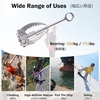 image:imageAzarxis Grappling Hook Stainless Steel Gravity Claw Carabiner 771 881 LBS Load Capacity for Outdoor Survival Retrieval Climbing Fishing Aquatic Anchor Hook3 Claw