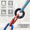 image:imageAzarxis Rappel Cup Ring 25kN Tension ORing Rope Connector for Rock Climbing Arborist Rescue Slackline Hammock Friction Saver EquipmentBlackBlack